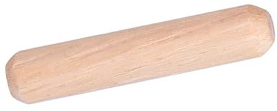 50pcs Goujons en Bois Ronds Chevilles Cannelés en Bois Dur pour le Gabarit de Perçage (M6*30mm)