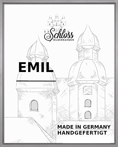 Schloss BILDERRAHMEN Emil 80x80 cm, Schattenfugenrahmen Dekor Silber