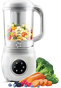 Cherub Baby Automatic Baby Food Maker | 4-in-1 AI-Powered Steamer Blender Steriliser & Bottle Warmer | 12 Meal Capacity BPA-Free Tritan Baby Food Processor | Newborn Essentials