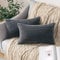 MIULEE Kissenbezüge Kordsamt Kissenbezug Zierkissenbezug Dekokissen Sofakissen Kord 2er Set Kissenhülle Dekorative Zierkissenbezüge Kissen für Sofa Couch Zuhause Wohnzimmer 40x60 cm Grau