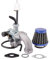WOOSTAR PZ22 Vergaser 22mm mit Luftfilter und Ansaugkrümmerrohr Ersatz für 4 Takt 110ccm 125ccm Dirt Pitbike ATV Quad Monkey Roller Go Kart Blau