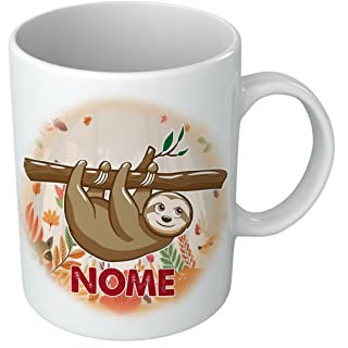Tazza Bambino Bradipo - Nome Personalizzabile - Bradipo - Animali Simpatici - Tazze con Nome - Bambino - Idea Regalo