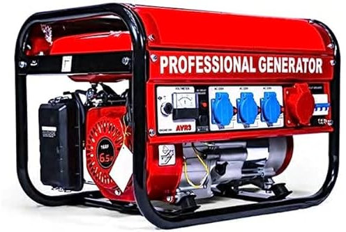 Power generator quiet inverter 4900 watts 6.5 hp generator power generator petrol emergency generator power home supply for garage camping workshop construction site 3x 230V + 1x 400V 4-stroke engine