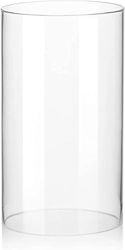 Glas Zylinder ohne Boden Ersatzzylinder Windlicht Grablicht Anfertigung nach Wunschmaß klar Wandstärke 2,5 mm Außen Durchmesser ca. 8 cm Länge ca. 12 cm