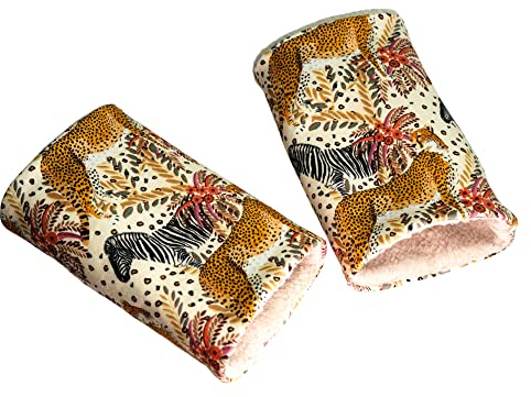 Britta Meier Pulswärmer aus Baumwoll-Jersey und Baumwoll-Fleece, kuschelweich (Jungle)