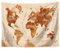 SusggO Dekorativer Wandteppich, 200 x 150 cm, Weltkarte, große Wand, Atlas, Wandteppich, Wanddekoration, Sofaüberwurf, Landschaft, Strand, Dekoration für Zuhause