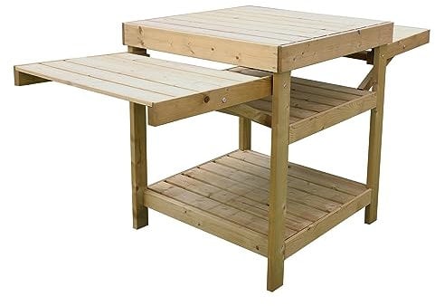 WALTONS BBQ Pizza Oven Table | Pressure Treated | Wooden Garden Table | 15 Year Anti Rot Guarantee | Outdoor Table Top | Garden Furniture