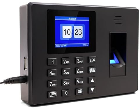 Zeiterfassung, Einstempeln in Der Maschine, Mitarbeiter-Zeiterfassung, Stechuhr mit Fingerabdruck und Passwort, Uhr in Maschine für Mitarbeiter, Zeitplanung, HDWR FTR06