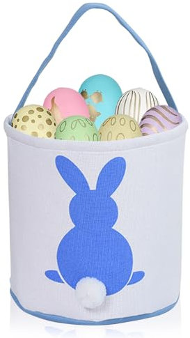 Zkaoai Osterkörbchen Mit Henkel, Osterhasen Taschen Kinder, Ostern Tragetasche, Osterhasenkörbe, Osterkorb Kinder, Osternester zum Befüllen, Oster Geschenktüten für Kinder Ei Jagd Party Dekoration