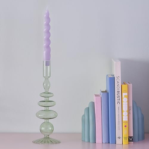 Ginger Ray Bougeoir à Bulles en Verre Vert Pastel pour décoration de Table de fête