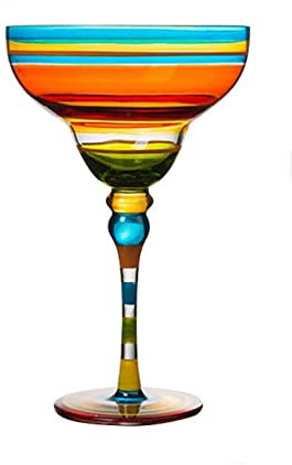 QXSJEDYCH Verres à vin, Peints à la Main personnalisés créatifs Margarita Tasse Peinte Cristal Verre Triangle Tasse gobelet Bar Maison Mugs