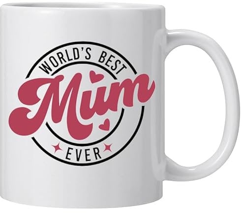 World's Best Mum Coffee Mug,Mum Gifts for Mother's Day, Birthday, Christmas from Son or Daughter