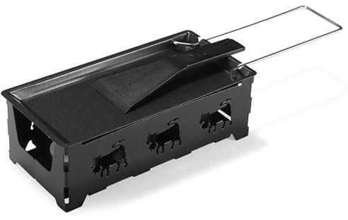 BEAHING Käsesemmelde, Raclette Grill, Nicht -Stick -Käse -Schmelze mit Plastikspatel, Raclette mit Klappgriff, tragbares Backblech für das Küchengrillwerkzeug