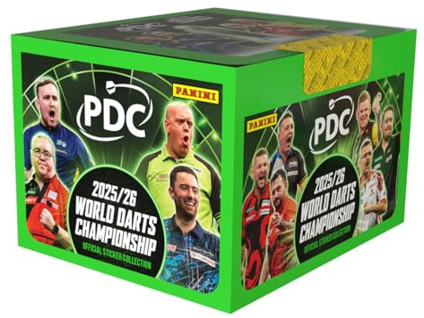 Panini PDC World Darts Championship 2025/26 Stickerkollektion (Box mit 65 Tüten)