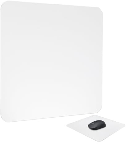 SUPVOX Tapis de Souris en Verre Transparent 3,2 Mm 25x25 Cm Antidérapant pour Bureau et Gaming, Surface Lisse Facile à Nettoyer, sous-Main Ordinateur Polyvalent pour Jeux et Travail