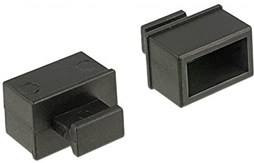 DELOCK 64021 Staubschutz für SFP Schacht mit Griff 10 Stück schwarz