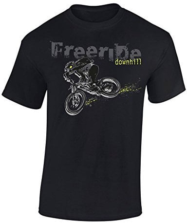 T-Shirt: Freeride Downhill - Fahrrad Geschenke für Damen & Herren - Radfahrer - Mountain-Bike - MTB - BMX - Biker - Rennrad - Tour - Outdoor - Downhill - Dirt - Freeride - Trail - Cross, Schwarz, M