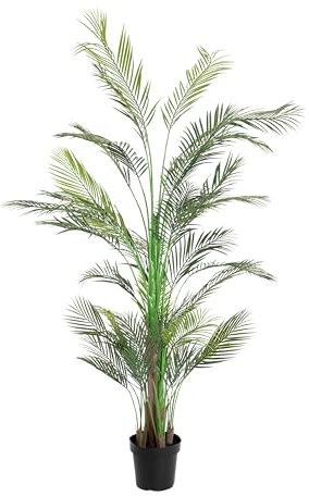 Blooming Artificial - Areca Palm Plant Indoor, Realistic Artificial Palm Tree for Garden, Home, and Office, Year Round Decorative Foliage, UV and Water Resistant (Green) (200cm)