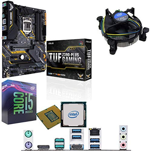 Components4All Intel Coffee Lake Core i5 9600K 3.7GHz (4.6GHz Turbo) CPU, ASUS TUF Z390 Plus Gaming Motherboard Pre-Built Bundle NO RAM