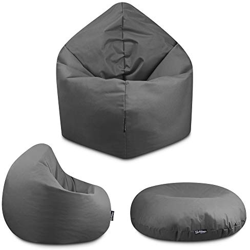 BuBiBag Sitzsack XXL Erwachsene Gaming mit Füllung Sitzkissen 145 cm | Beanbag mit EPS-Füllung, wasserabweisendes Oxford 600D, abwischbar, Gaming und Lounge, Indoor und Terrasse