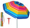 Pincho Sombrilla para Playa 2m Aluminio UPF+50 99% UV 16 Varillas-antitorsión, Muy Ligera 1,6 kg, Resistente a Vientos de hasta 35 km/h