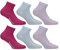 Lonsdale Quarter 6 Paia di calzini sopra la caviglia, ottima qualità di cotone (Rosa Mix, 39-42)