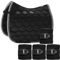Eskadron Set Schabracke Glossy Wave Black mit doppel Kordel & Bandagen, Größe:Pony Dressur (PD)