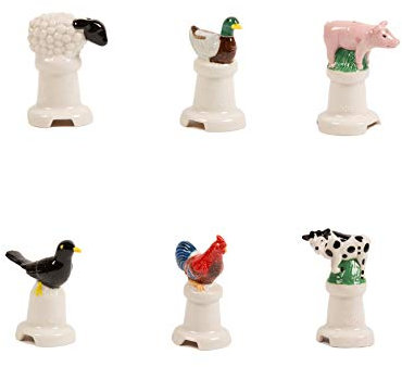 Pie Bird Cooking Aid | Steam Vent | Ceramic Pie Chimney | Pie Flute | Bake Perfect Sweet or Savoury Pies | Animal Variety Pack of 6 Pie Funnels