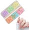 3D Flower Nail Charms, Acrylic Flower Nail Art Charms with Gold Silver Caviar Beads Nail Accessories Nail Jewelry Nail Art Decoration