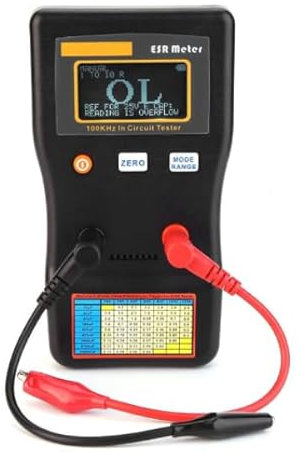 Candeon ESR Kondensator Tester, MESR-100 Digitales Kapazitätsmessgerät ESR Messgerät Kondensatortester, Auto-Ranging ESR Kapazitätsmesser Low Ohm Meter zur Messung des kapazitiven Widerstandskreises