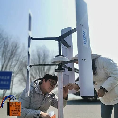 Genway Vertikale Achse Windkraftanlagen Komplettanlage 12V 24V 48V Windgenerator mit MPPT Laderegler VAWT Maglev Wind Turbine Generator Hausgebrauch
