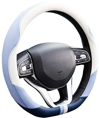 Ergocar D-Form Auto Lenkradhülle, Universal Wildleder Lenkradbezug, Mikrofaser Lenkradschoner, Anti Rutsch, Verschleißfest und Langlebig für Die Meisten Modelle(Mikrofaser)