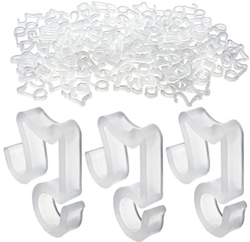 100 Pcs Outdoor Light Clips Hooks for String Lights Gutter Clips for Hanging Christmas Village Accessories