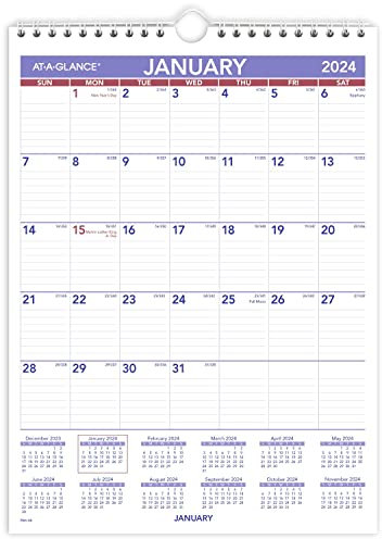 AT-A-GLANCE Wandkalender 2024, 20,3 x 27,9 cm, klein, monatlich (PM12824)