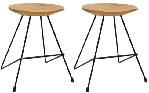 vidaXL Hocker 2 STK. Teak Massivholz