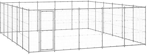 Vielseitige Hundehütte, Outdoor-Hundezwinger Verzinkter Stahl 36,3 m² Geräumig Genug + Gleichzeitiger Belüftung + robusten und hochwertigen + Verschließbaren Türverschlusssystems