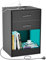 PIPIPOXER Nachttisch Schwarz mit Steckdose & USB, Nachtkommode mit 2 Schubladen Nachschrank für Wohnzimmer, Schlafzimmer 40x35x60cm Schwarz