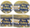 40PCS Blue and Gold Party Supplies Happy Navy Blue Birthday Decorations disposable Tableware Plates Napkins Set for Men Women Birthday Decor service 20