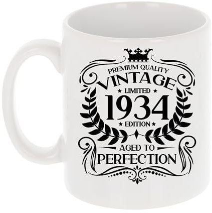 Always Looking Good 91st Birthday Gift for Men Vintage 1934 Aged to Perfection Mug Gift for Coffee Lovers Tea Cup Present for 91 Year Old 11oz Coffee Mug Funny Novelty Mug Gift for Men or Women