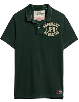 Superdry Herren Vintage Athletic Poloshirt Emaillegrün M