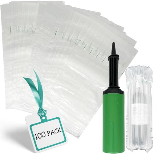 100pcs Emballage Bouteille Vin Sacs Gonflables Bouteilles Protège Bouteille avec Pompe Réutilisable, Emballage Bulle Idéal pour Déménagement, Protection Bouteille, L'expédier Article Fragile