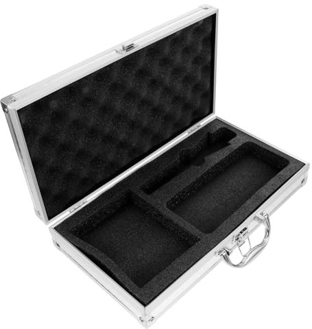 TOYANDONA Hard Shell Mic Case Handle for Wireless Microphone Storage Protection Box for Outdoor Performance and Travel