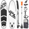 FBSPORT Aufblasbares SUP Board, Stand Up Paddling Board, Aufblasbare Stand Up Paddle Board für Stand-Up Paddling 15CM Dick, Surfbrett Kit mit Verstellbares Aluminium SUP Paddel+Pumpe(Blackwhite)