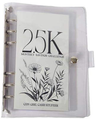 PLGEBR Vertikale Einlage, Sparkapital, Sechs-Loch-Eisen-Clip-Aufbewahrungsbuch, Einzelraster, PVC-Loseblatt-Broschüre Fotoalbum, Kartenalbum,