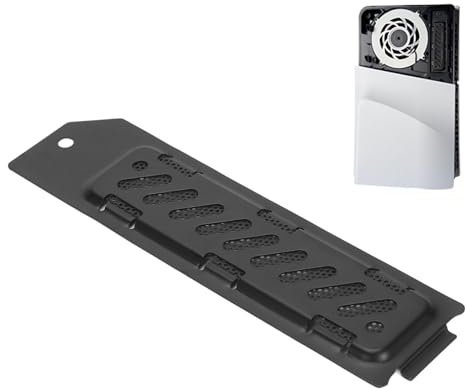 Staubdichte Abdeckung für Slim M.2 SSD Erweiterungssteckplatz, Wärmeableitungsabdeckung aus Aluminiumlegierung und Metall mit Belüftungslöchern (Black)