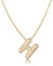 AFSTALR Damen bubble buchstaben kete Gold H ice out Balon halskette mit initial Anhanger Blase Schmuck 45+5cm