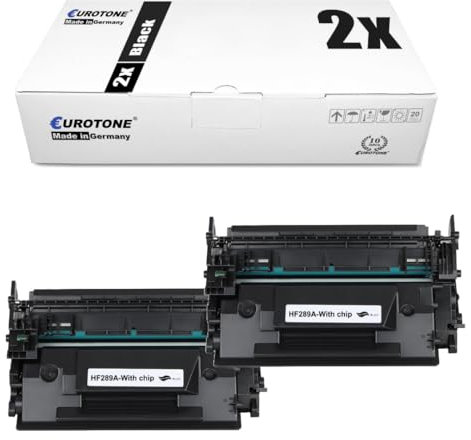 Eurotone 89X 89A Toner Mit Chip Kompatible für HP 89X 89A Laserjet Enterprise M507x M507n M507dn MFP M528dn M528f Flow MFP M528c M528z CF289A CF289X (Schwarz, 2er-Pack)