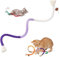 GJV Jouets à mâcher pour chat avec herbe à chat naturelle rechargeable, jouet de nettoyage des dents sûr pour chatons d'intérieur, jouets interactifs pour toutes les races, 70 cm (violet)
