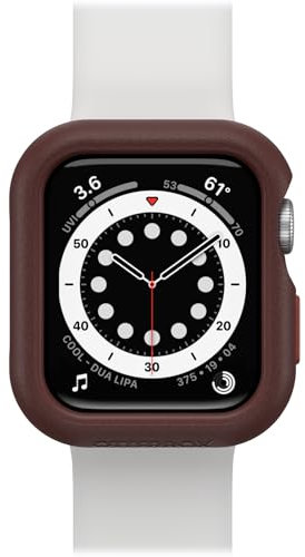 OtterBox Protector de Reloj para Apple Watch Series SE/6/5/4-40mm, Resistente a Caída y Golpes, Carcasa Protectora Elegante para Apple Watch, Protege la Pantalla y los Bordes, Marrón/Rojo