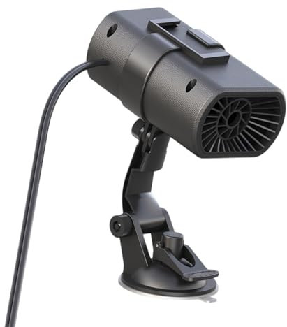 Autoheizung Mit Lüfter | Tragbarer 12-V-Fahrzeug-Entfroster, Schnellheiz-Entfeuchtungssystem, Einstellbarer 360°-Rotations-Defogger Für Schnelles Enteisen Von Autos, SUVs Und LKWs Bei Winterwetter